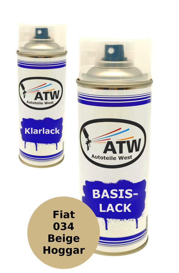 Autolack für Fiat 034 Beige Hoggar+400ml Klarlack Set